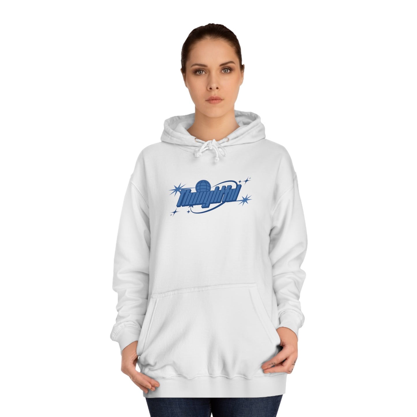 Sky Blue Logo Thoughtful Hoodie