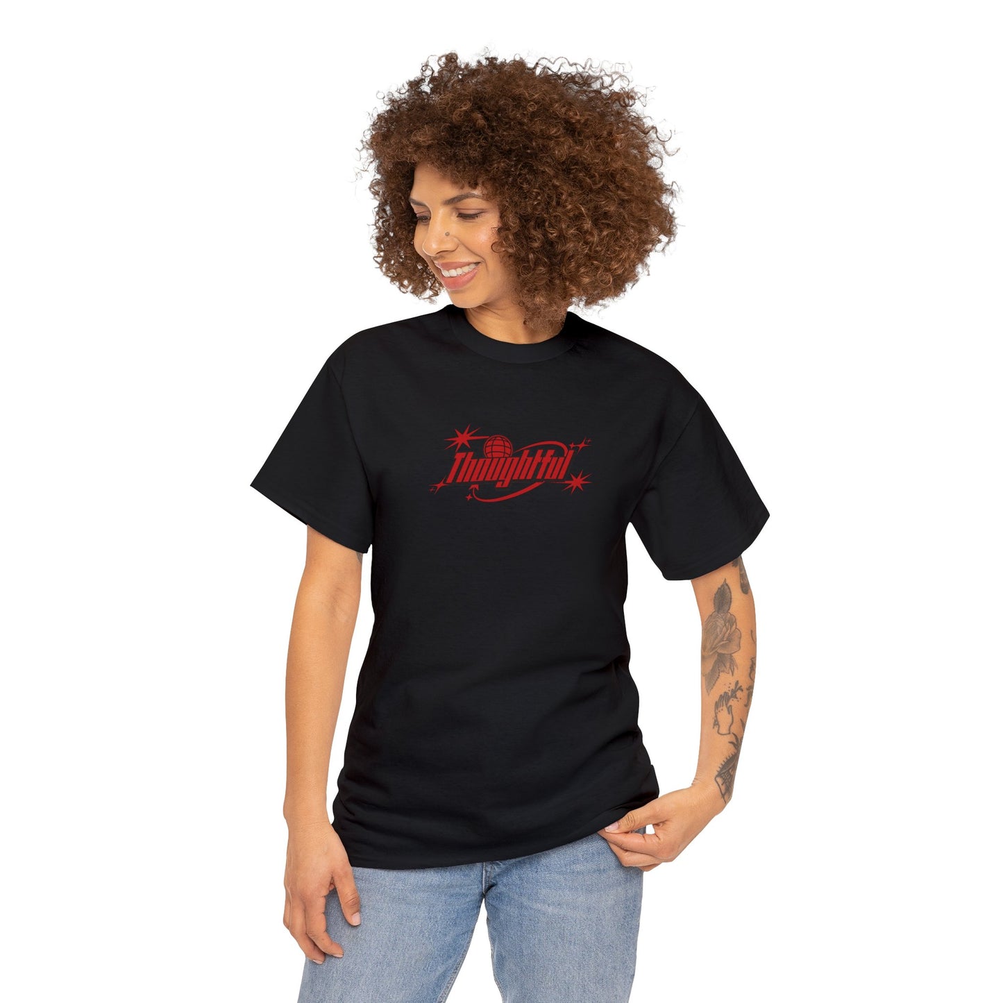 Red Logo Thoughtful T-Shirt