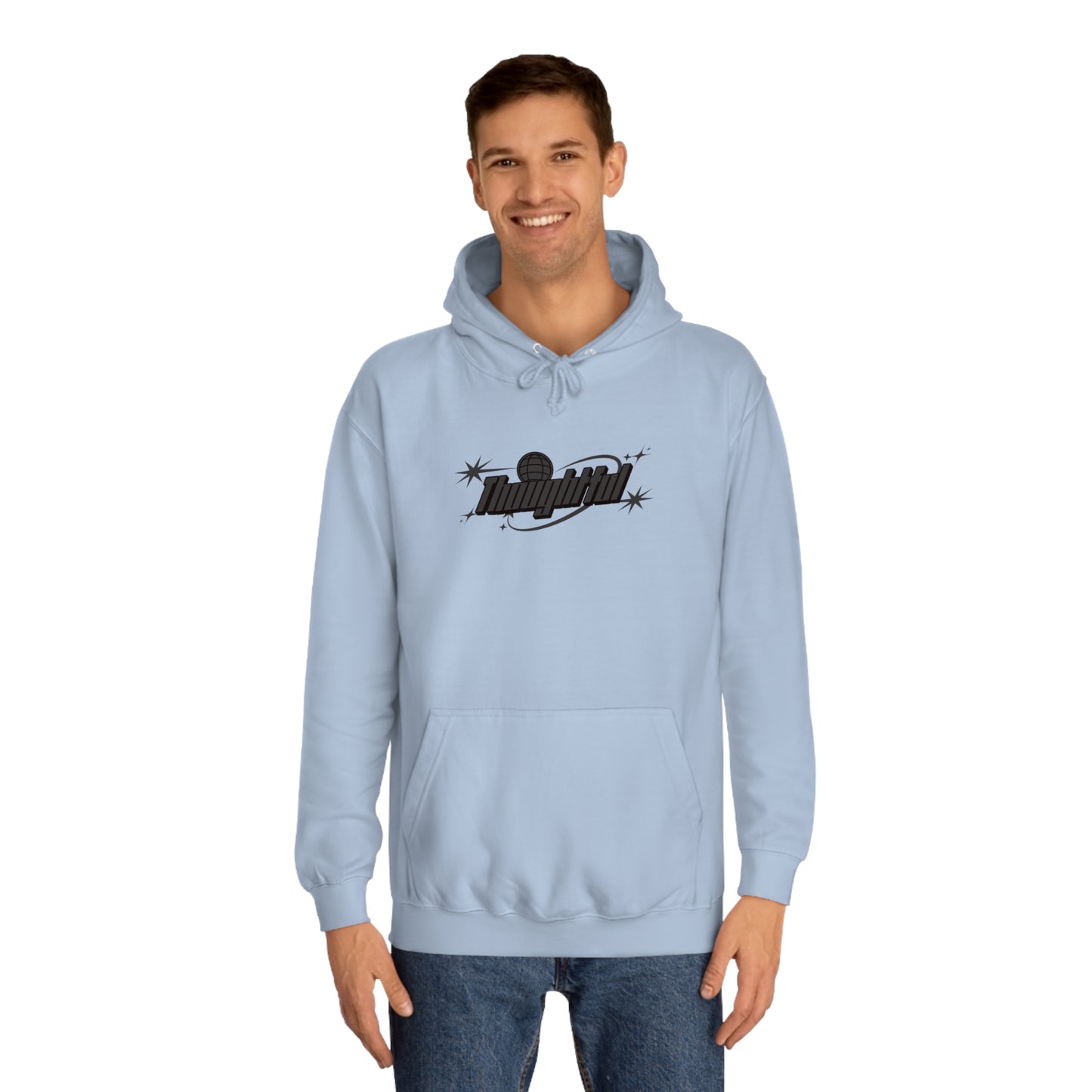 Black Logo Thoughtful Hoodie