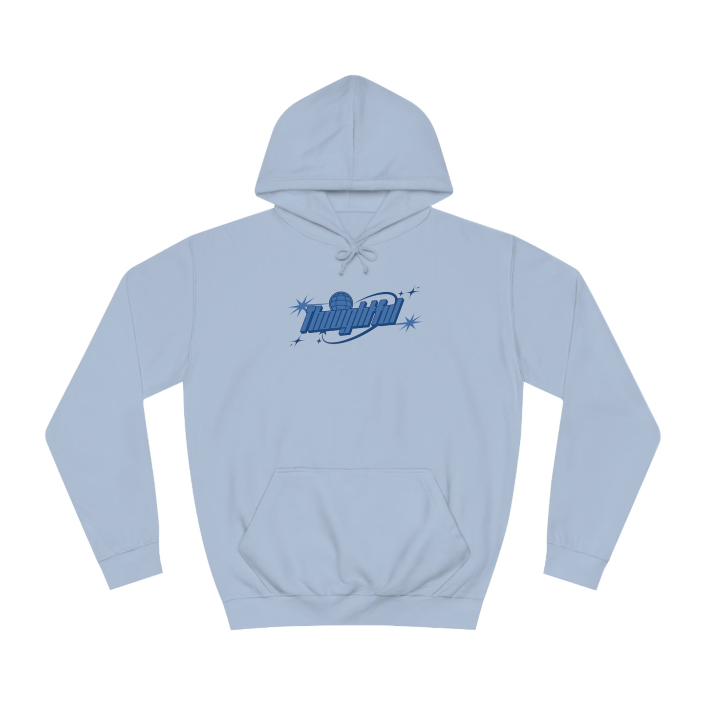 Sky Blue Logo Thoughtful Hoodie