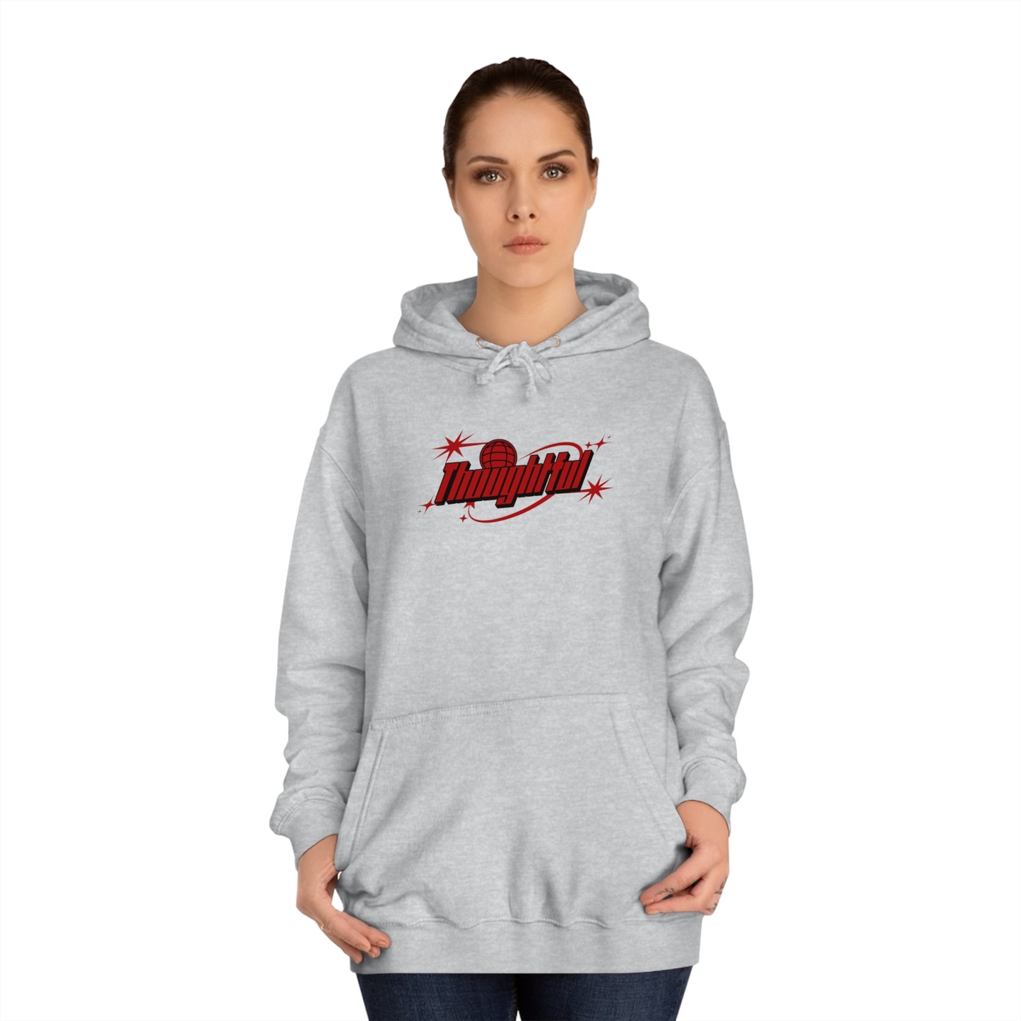 Red Logo Thoughtful Hoodie