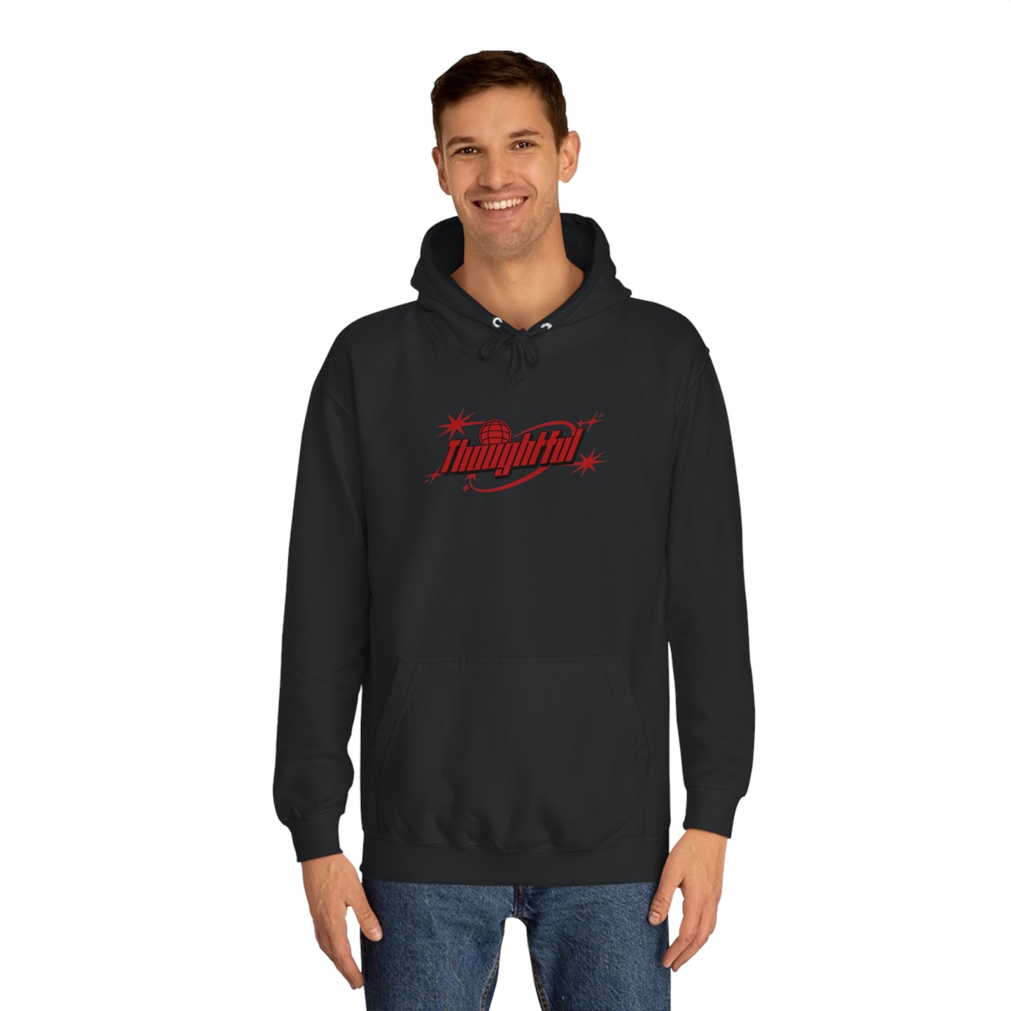 Red Logo Thoughtful Hoodie