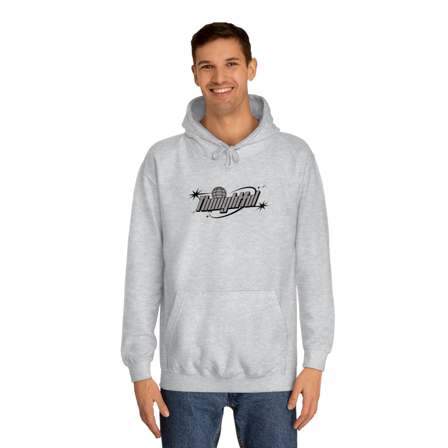 Grey Logo Thoughtful Hoodie