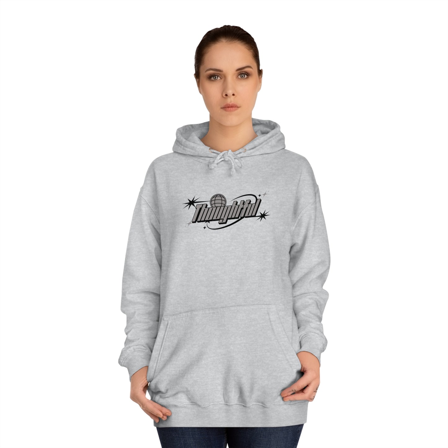 Grey Logo Thoughtful Hoodie