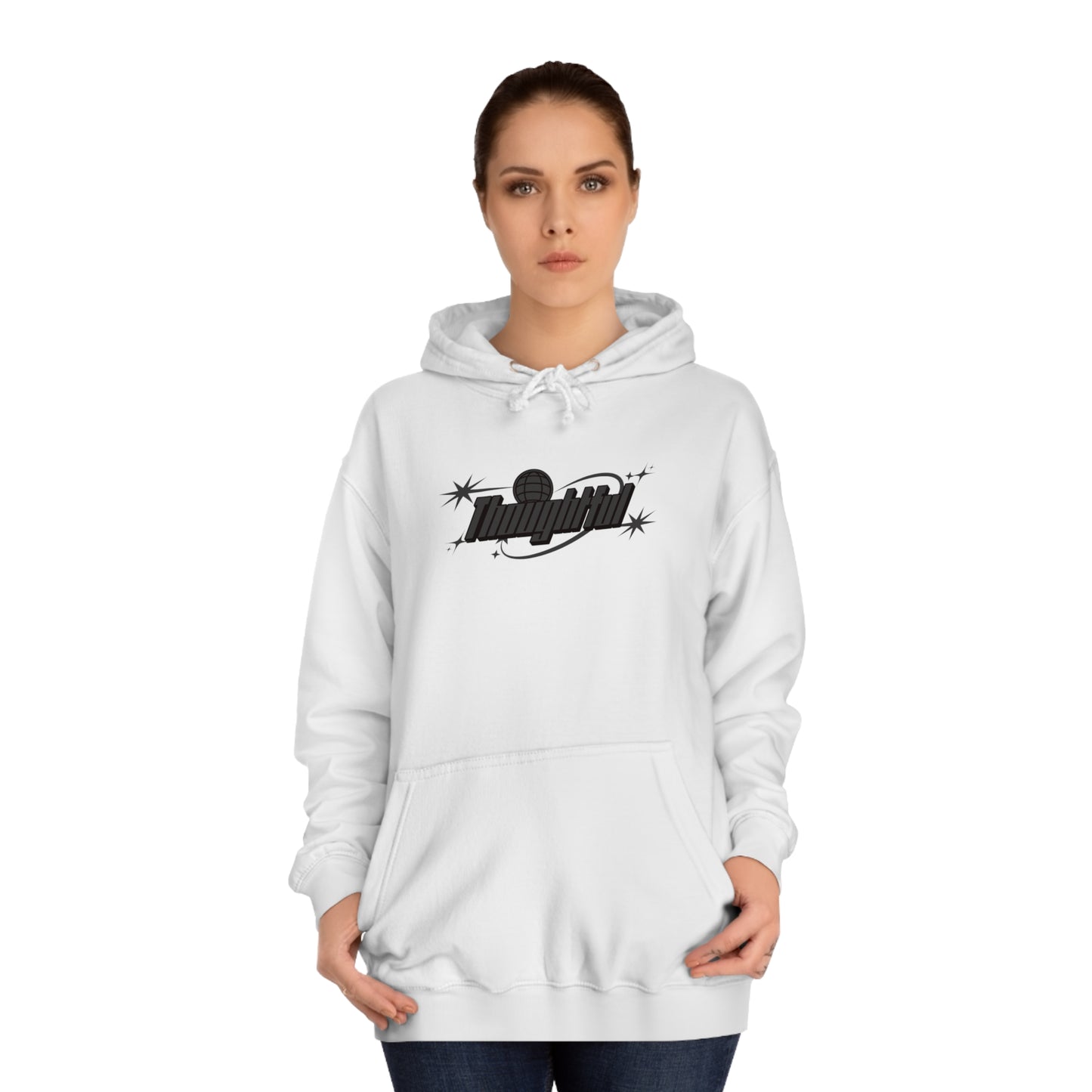 Black Logo Thoughtful Hoodie