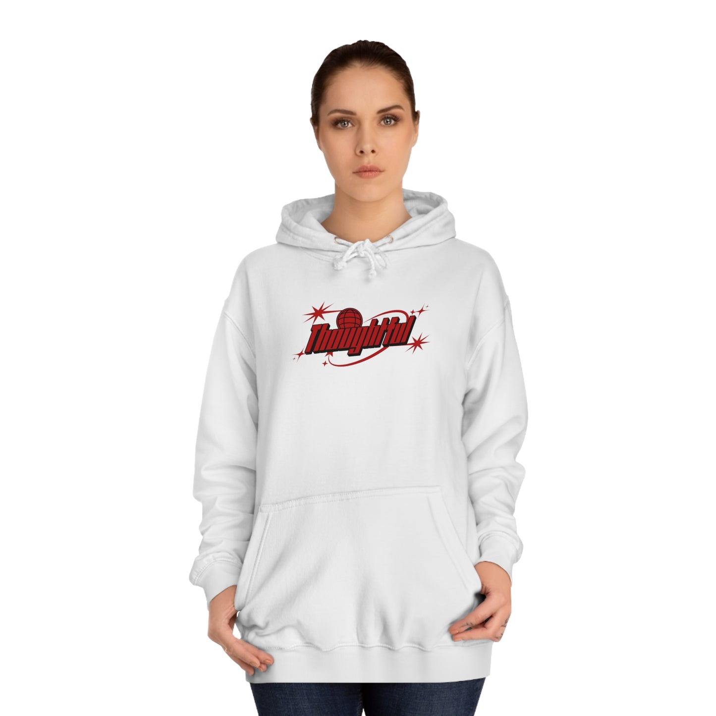 Red Logo Thoughtful Hoodie