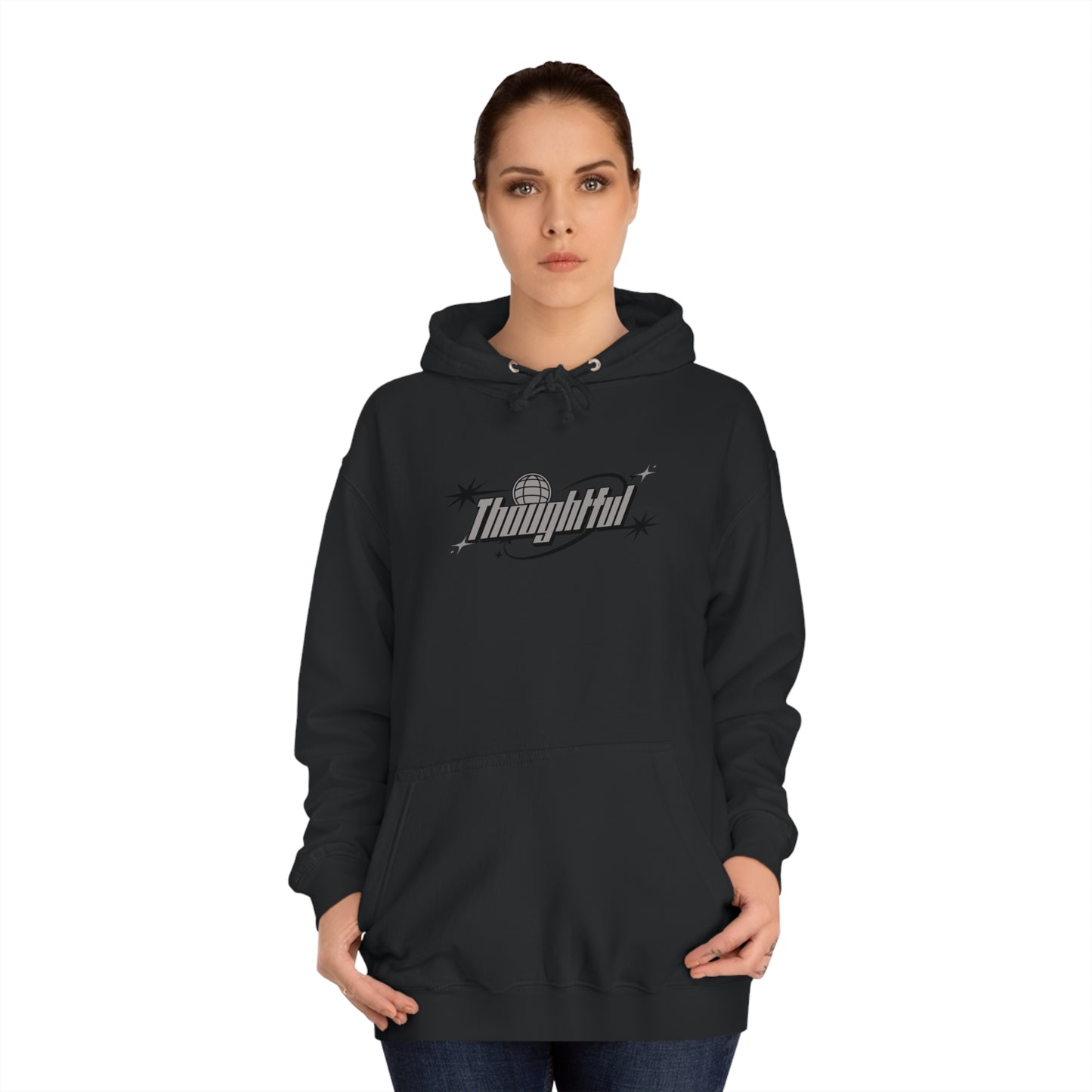 Grey Logo Thoughtful Hoodie