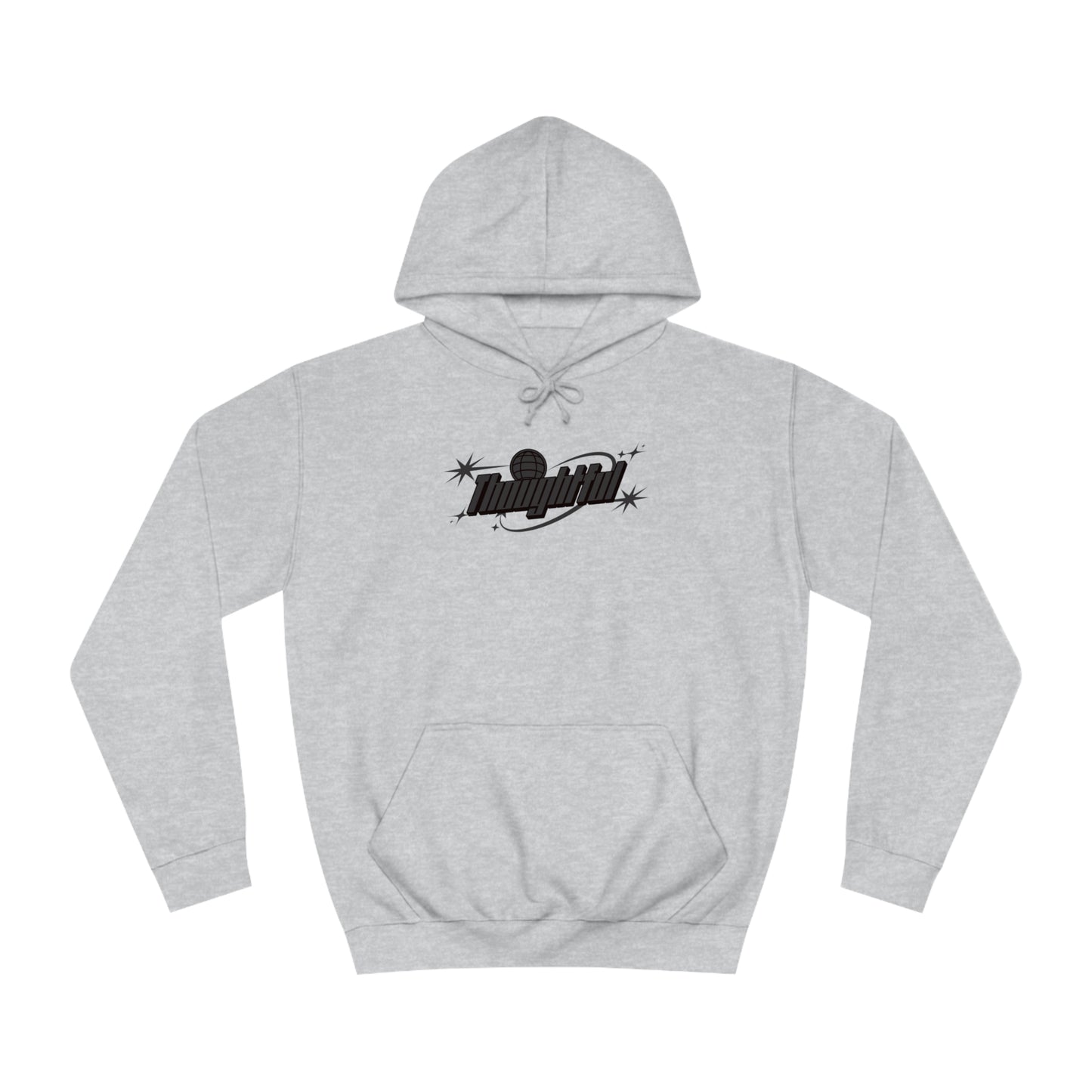 Black Logo Thoughtful Hoodie