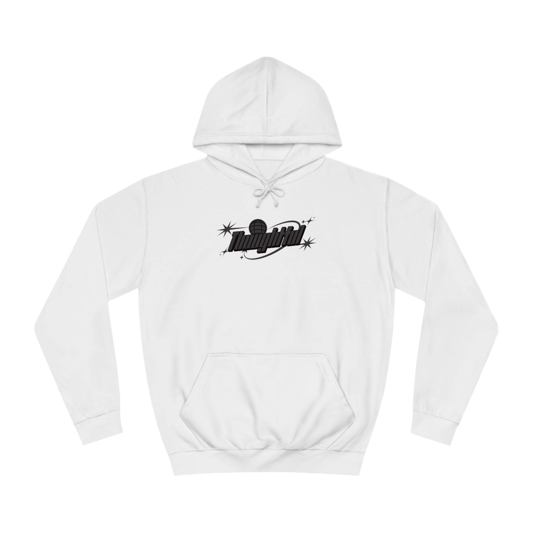 Black Logo Thoughtful Hoodie