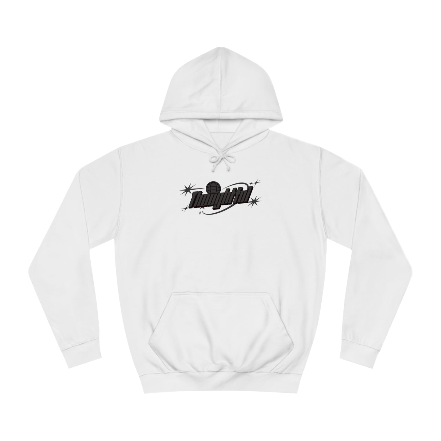 Black Logo Thoughtful Hoodie