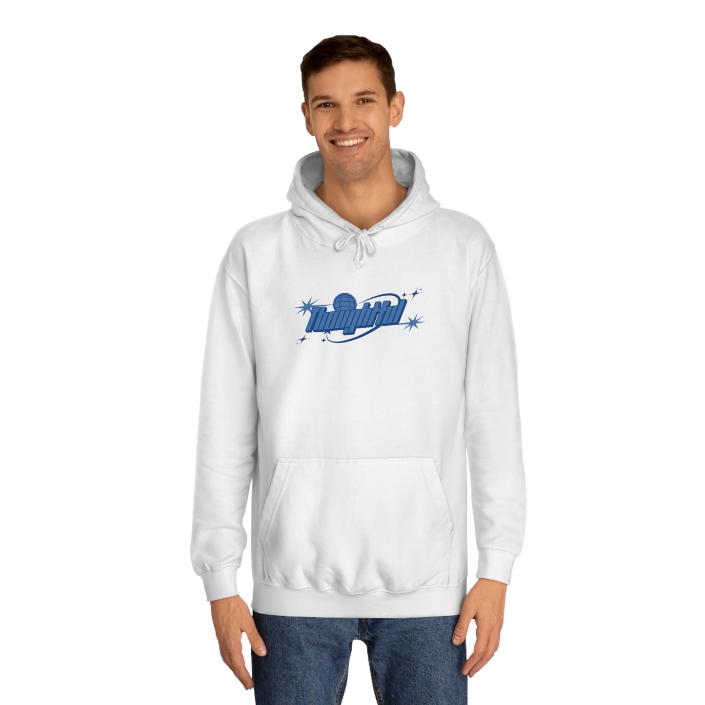 Sky Blue Logo Thoughtful Hoodie