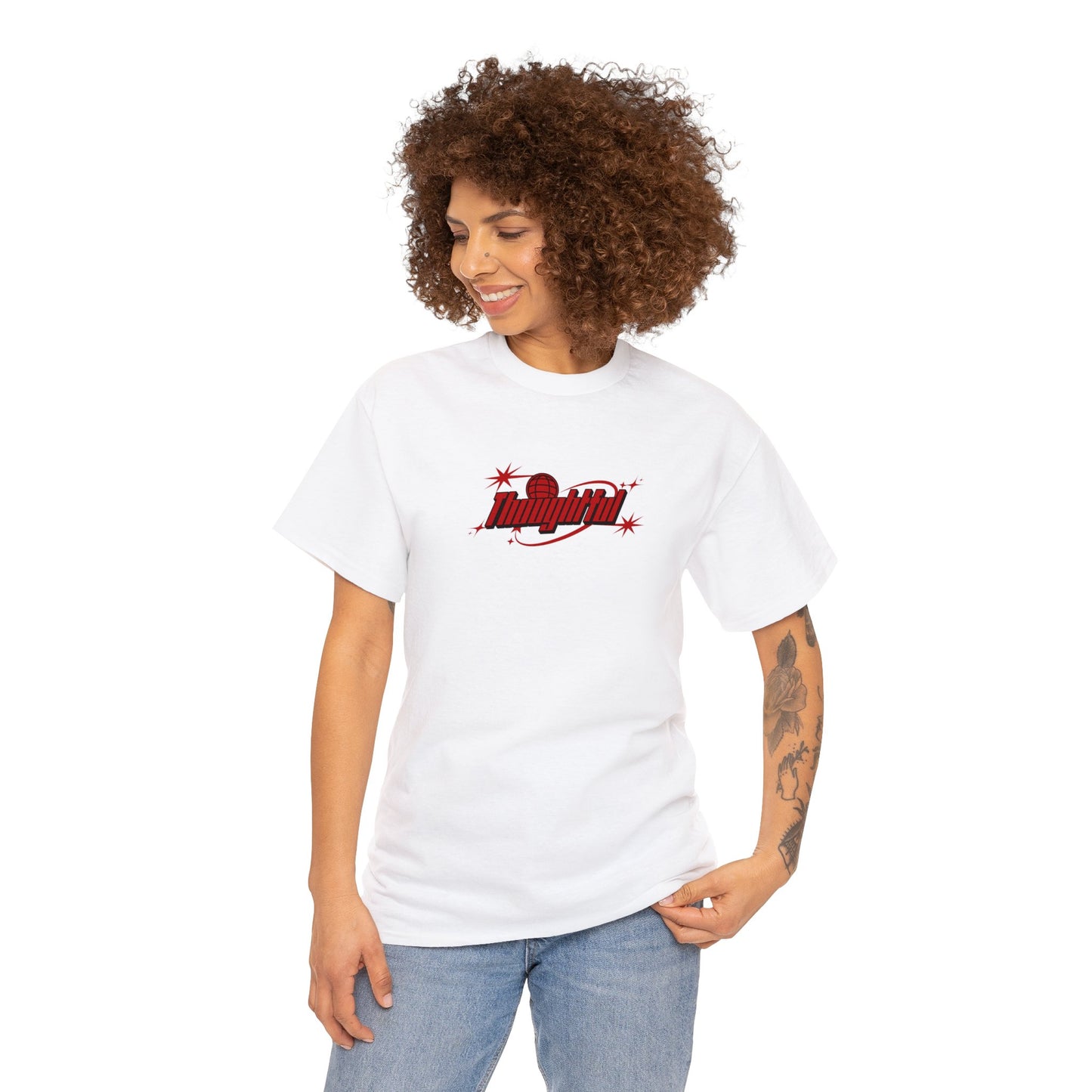 Red Logo Thoughtful T-Shirt