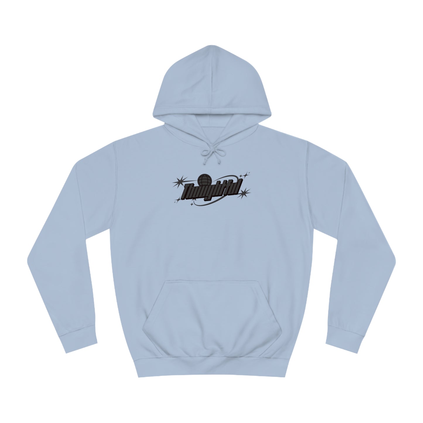 Black Logo Thoughtful Hoodie