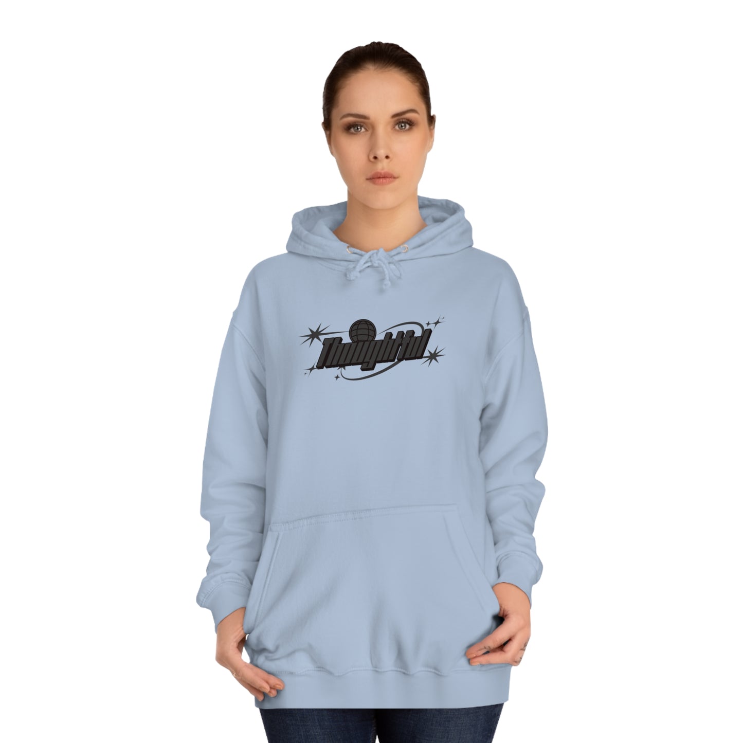 Black Logo Thoughtful Hoodie